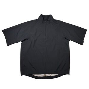 Zero Restriction Tour Series Mens Large Black Short Sleeve Half Zip Rain Jacket